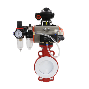 Válvula Borboleta Linear Pneumática de PTFE sob PN10 ANSI150LN JIS10K